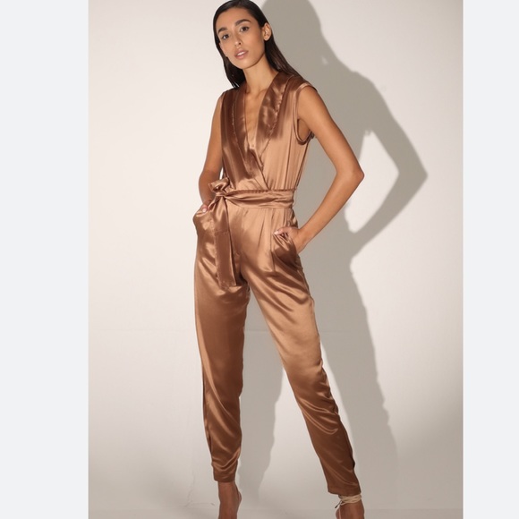 NONchalant Label Joey Jumpsuit in Brown